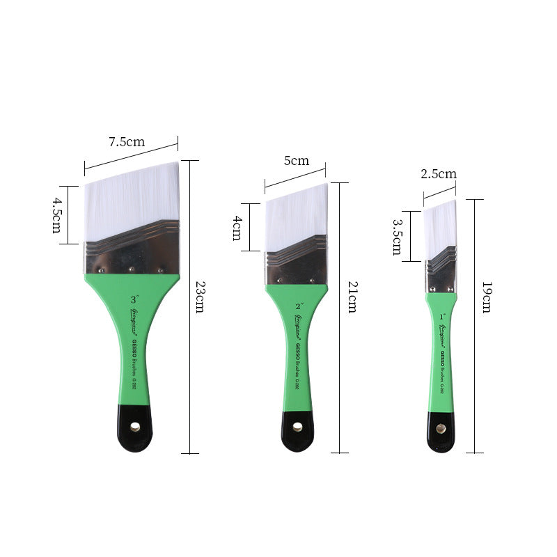 Giorgio Inner Brush Set Bristle Nylon Oil Acrylic Gouache Wall Painting Large Brush Row Brush Plate Brush Oblique