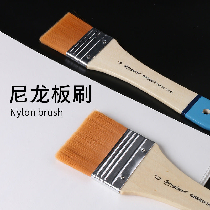 Giorgio Inner Brush Set Bristle Nylon Oil Acrylic Gouache Wall Painting Large Brush Row Brush Plate Brush Oblique