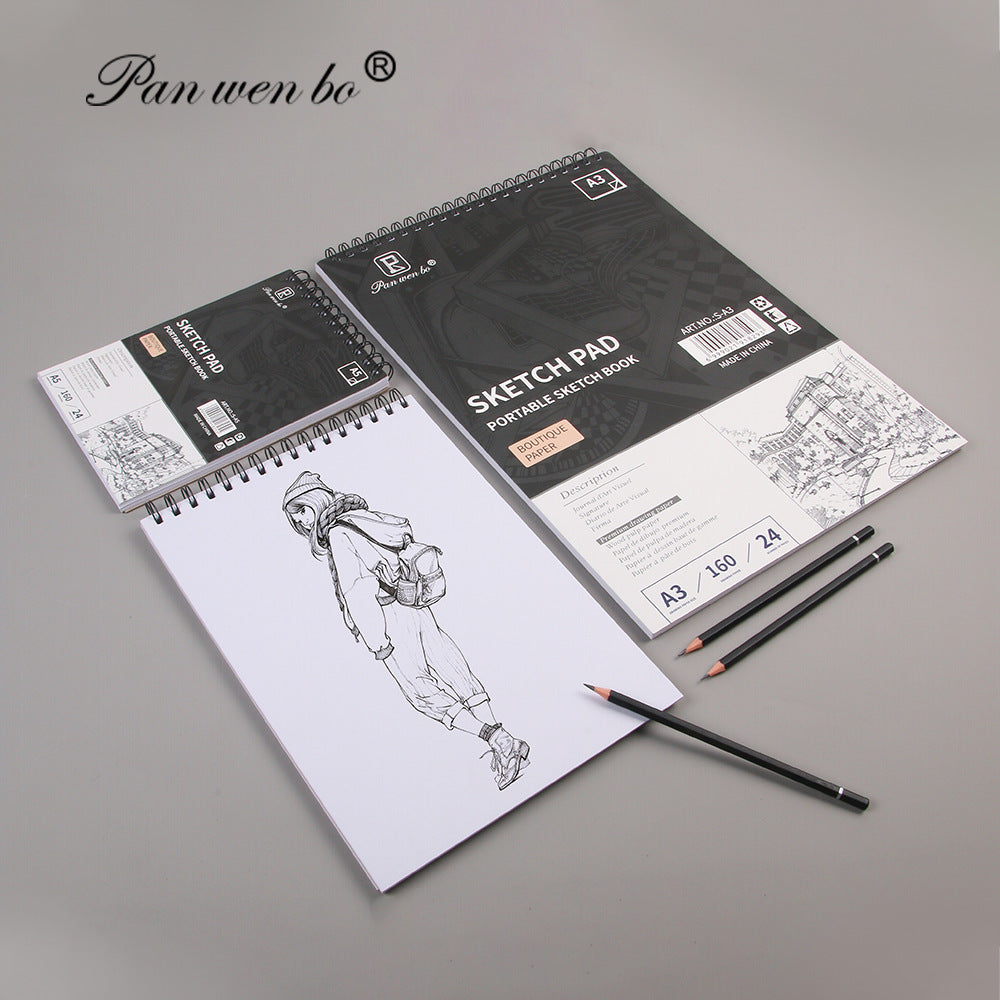 Student Sketch Pad Blank Art 24 Pages Painting Sketches Doodle Thickened Coil