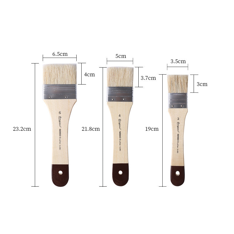 Giorgio Inner Brush Set Bristle Nylon Oil Acrylic Gouache Wall Painting Large Brush Row Brush Plate Brush Oblique