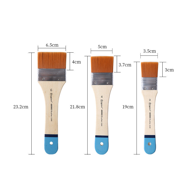 Giorgio Inner Brush Set Bristle Nylon Oil Acrylic Gouache Wall Painting Large Brush Row Brush Plate Brush Oblique