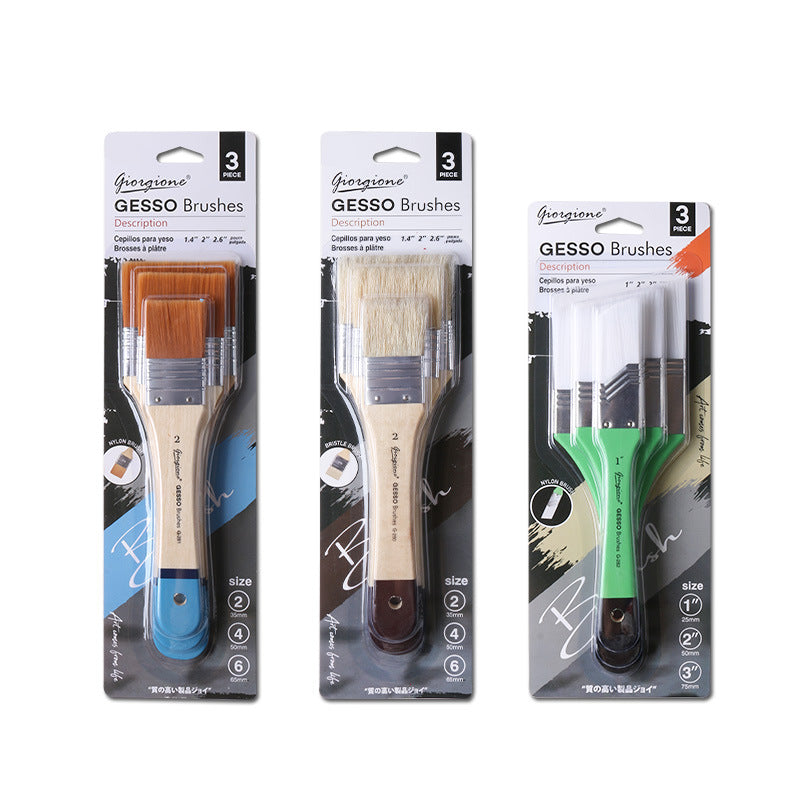 Giorgio Inner Brush Set Bristle Nylon Oil Acrylic Gouache Wall Painting Large Brush Row Brush Plate Brush Oblique