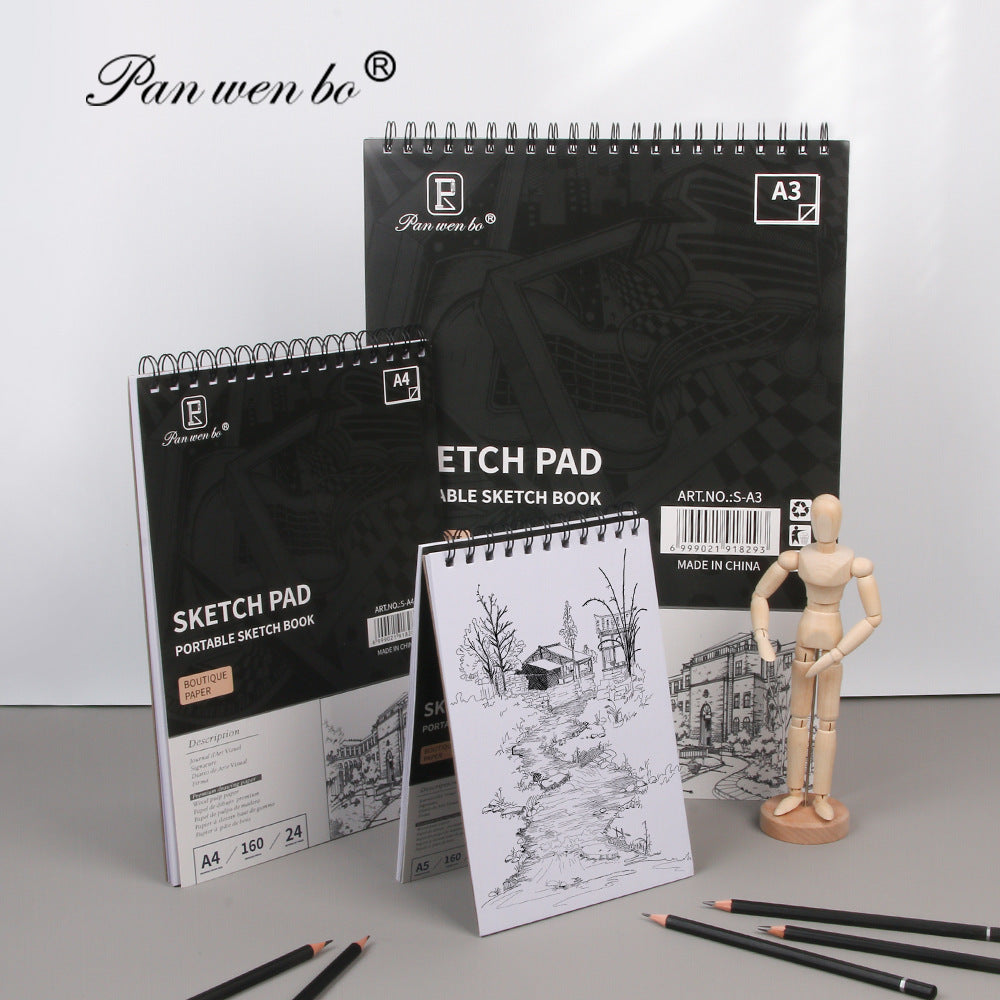 Student Sketch Pad Blank Art 24 Pages Painting Sketches Doodle Thickened Coil