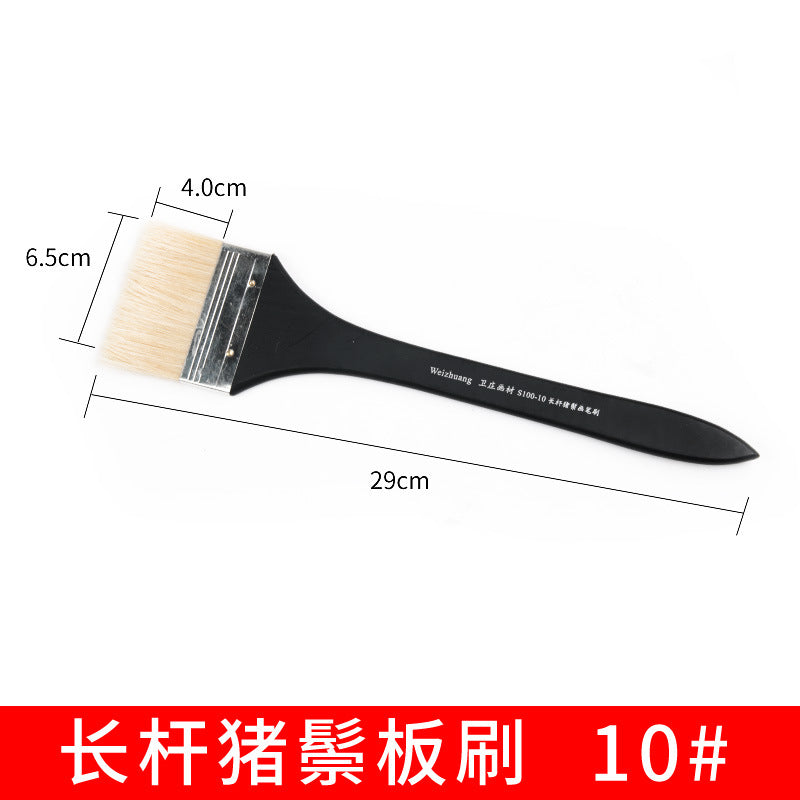 Weizhuang Pig Mane Hair Long Rod Gouache Watercolor Acrylic Brush Oil Painting Brush Acrylic Brush Shade Brush